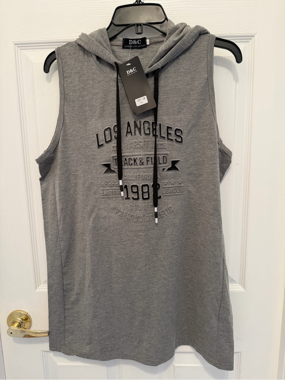 Los Angeles Gray Hooded Sleeveless Tank